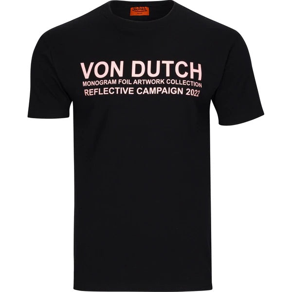 REFLECTIVE CAMPAIGN - ROSE GOLD ON BLACK TEE