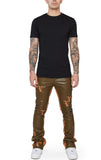 "ALI" LEATHER STACKED (VLBS2405)