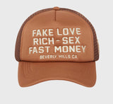 Fake Love Trucker Hat Brown (HFSS202253-7)
