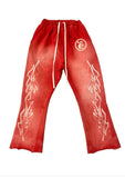 Hell star Flare Sweats - Red
