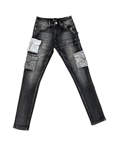 Soldato Paisley Grey Cargo Jean