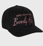 Homme Hotel Corduroy Hat Black and Pink (HFSS2022129-2)