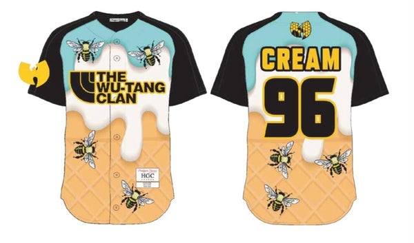 WU TANG CREAM BASEBALL JERSEY (HGC108-BAJ-01)